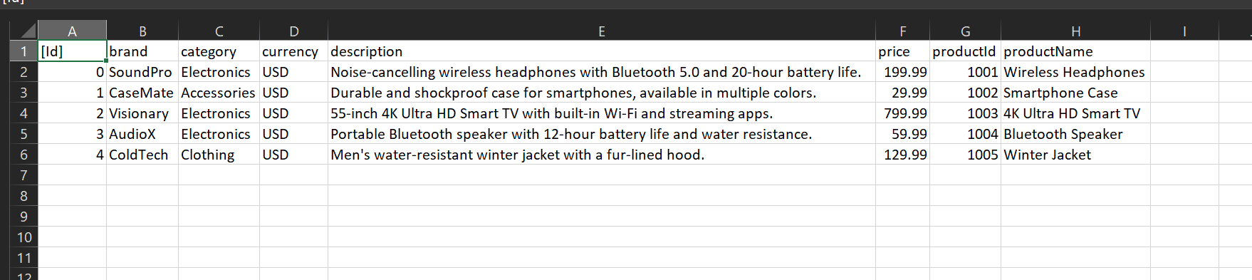 CSV file open in Excel